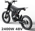 Ridingtimes GT73 Electric Motorbike  2400W 48V 18.2AH*2 Electric BIKE with 25" tires digital screen Carbon Steel,BLACK