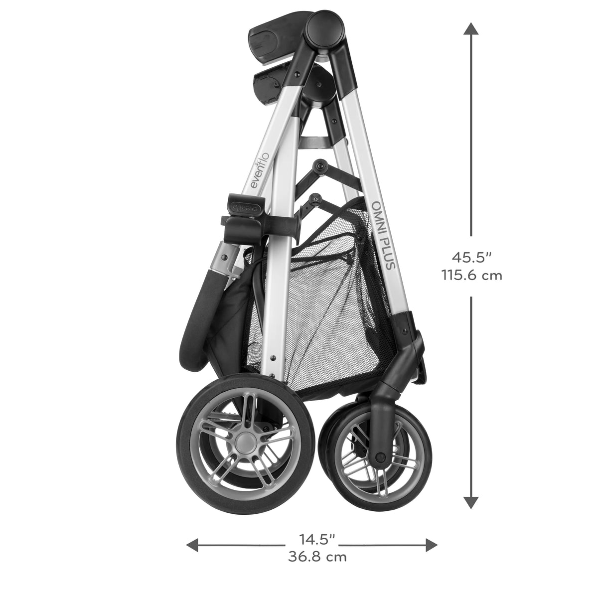 Evenflo Omni Plus Modular Travel System with LiteMax Sport Infant Car Seat, Mylar Gray, Unisex