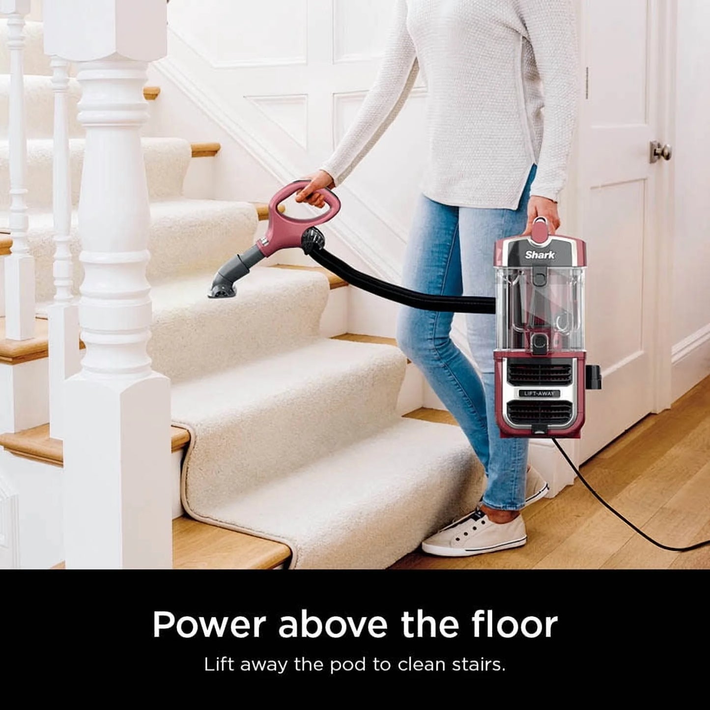 Shark Navigator Lift-Away Upright Vacuum, Pet Friendly, Powerful Suction, Self-cleaning Brushroll, HEPA Filter, Hard Floor and Carpet, Upholstery and Crevice Tool, ZU660 Burgundy