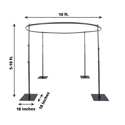 Efavormart 10ft | 4 Post Gold Metal DIY Photography Backdrop Stand, Wedding Arch Canopy Tent