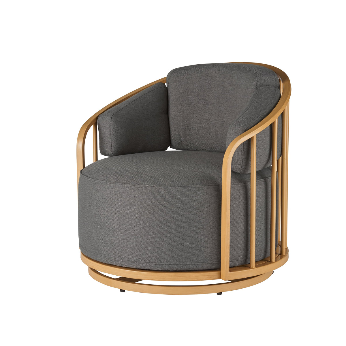 Better Homes & Gardens Lillian Swivel Birdcage Accent Chair, Cream Linen
