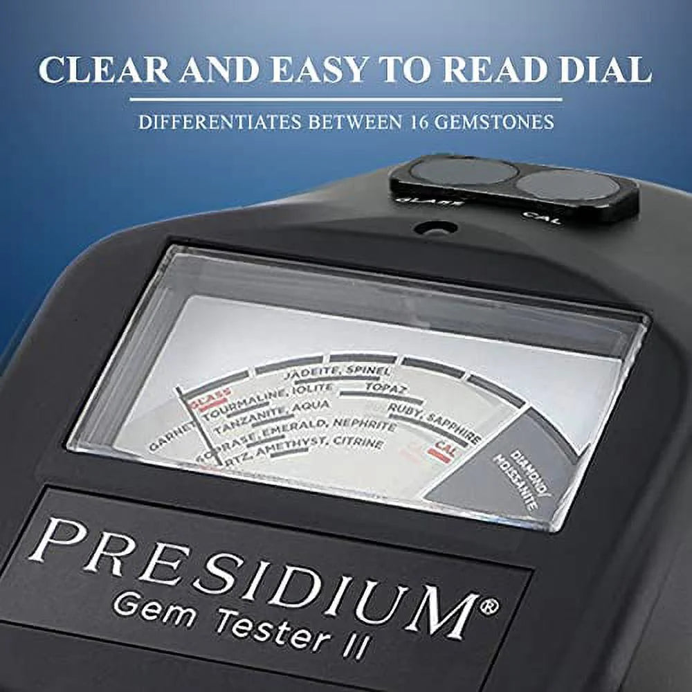 Presidium Instruments Gem Tester II with Assisted Thermal Calibration for Identifying Diamonds/Moissanites and Common Colored Gemstones