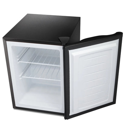 KNDKO 2.6Cu.ft Upright Freezer, Mini Freezer with Reversible Single Door, Removable Shelves, Adjustable Thermostat for Home/Kitchen/Office, Silver