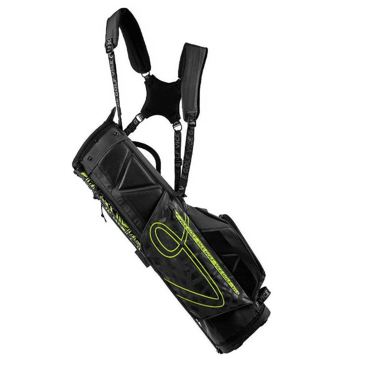 Vice Golf Smart Stand Bag Black/Neon Red