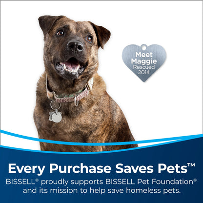 BISSELL Upright Vacuum, Pet Hair Eraser Turbo Pet Friendly, Bagless, Hard Floor and Carpet, with Tangle Free Brush Roll, Extension Wand, 2475, Grey