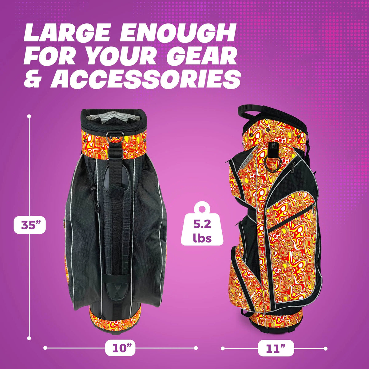 Womens Golf - Taboo Fashions 14 Way Lightweight Ladies Cart Bag (Posh Pink)