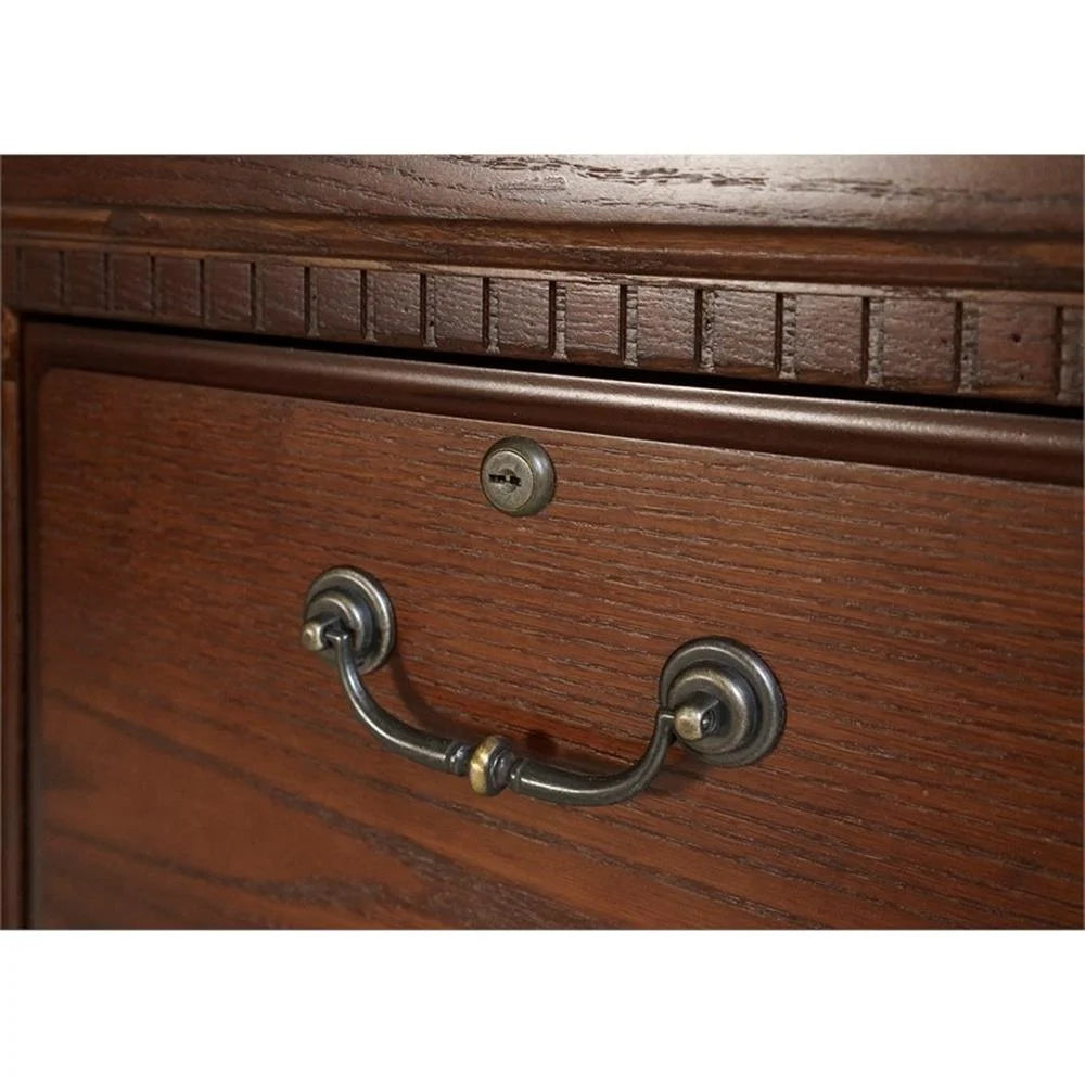Martin Furniture Huntington Transitional Oxford 2 Drawer Wood File Cabinet - Oak