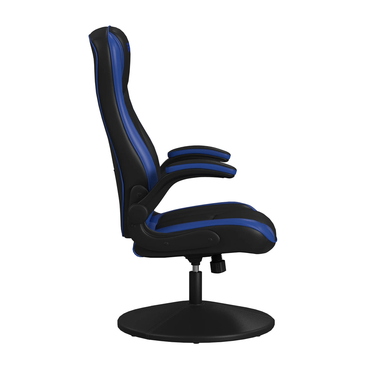 RESPAWN 800 Swivel Rocker Gaming Chair - Ergonomic Floor Gaming Seat with Lumbar Support, Flip Up Armrest, High Back, Pedestal Base, Comfortable No Wheels Console Video Game Rocker Chair - Red