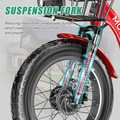 20" x 4" Fat Tire Electric Tricycle for Adult, 7 Speeds Electric Trike 48V 500W Motorized Tricycle , Electric Three Wheels Bicycle for Senior, Aluminum Frame & Rear Basket ,16mph