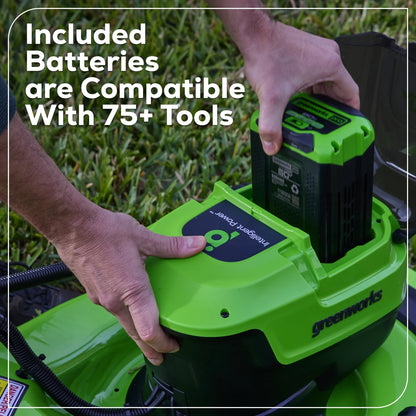 Greenworks 60V 21" Self Propelled Lawn Mower with (1) 8.0 Ah Battery & Rapid Charger 2546402