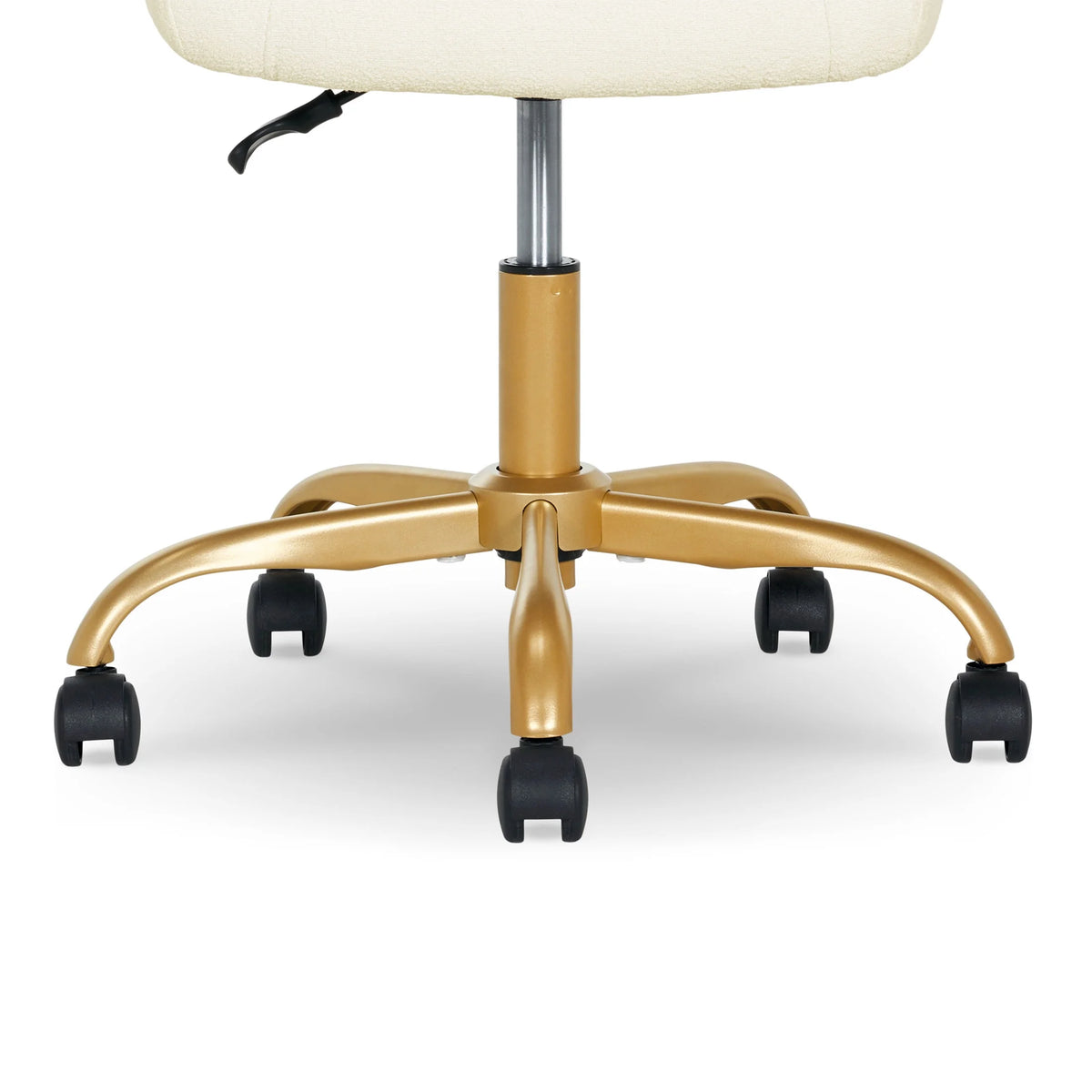 Mainstays Boucl�� Armless Office Chair for Adults and Teens, Cream