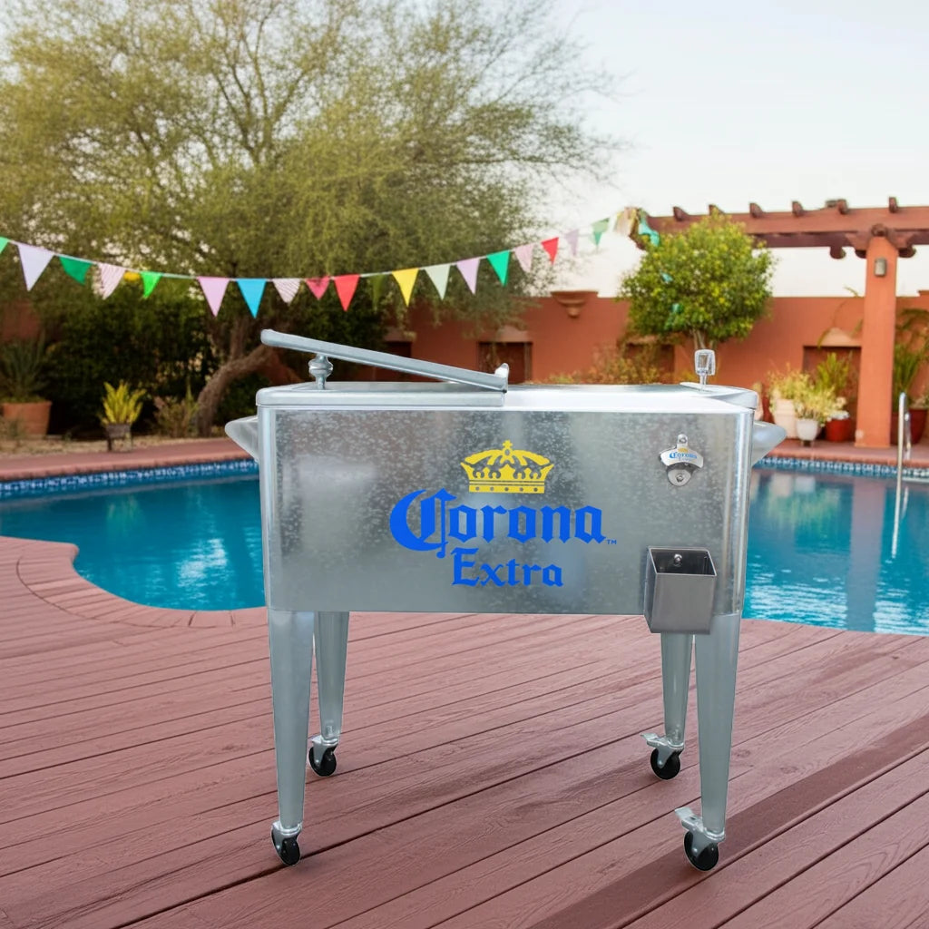 Leigh Country MC 47902 80 qt. Galvanized Corona Outdoor Cooler, Silver