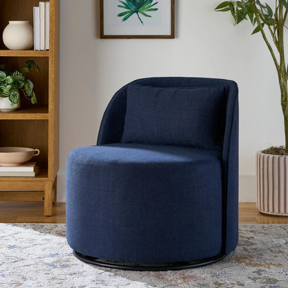 Better Homes & Gardens Juliet Modern Arch Swivel Accent Chair, Cream Boucle