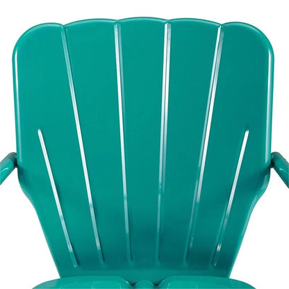 Crosley Ridgeland 2Pc Outdoor Metal Armchair Set - 2 Chairs-Color:Bright Red Gloss