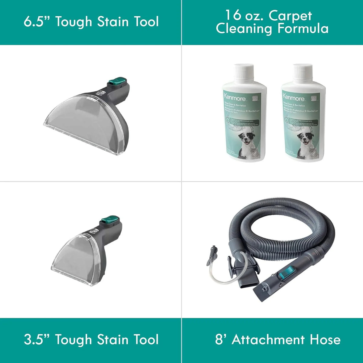 Kenmore KW4010 Pet Portable Carpet Cleaner Machine with High Cleaning Power, 3.2L Clean Tank & 1.4L Dirty Tank, 25ft Cord Length and Two Easy Removable Brushroll for Rug & Upholstery