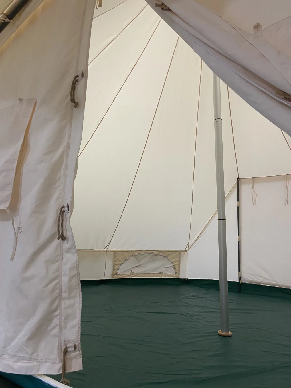 SAM&HAIBEI 19.68x13.1ft Family Camping Bell Tent with 8.53x6.56ft Porch, 4 Seasons Durable Cotton-Polyester Glamping Shelter for Outdoor Adventures & Family Gatherings