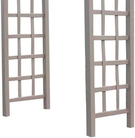 Dura-Trel PVC Garden Arbor, Arch Support for Climbing Plants, Elmwood, Mocha, 57" x 85"