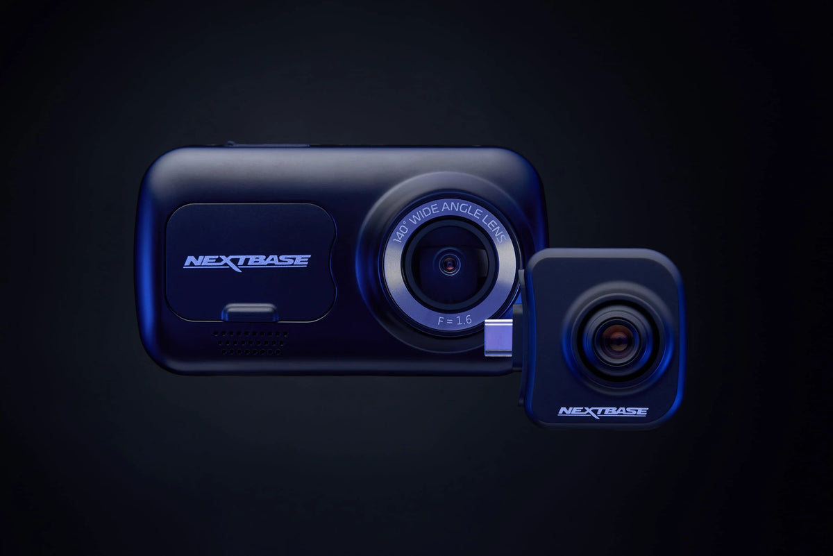 Nextbase 222X Compact Dual Dash Cam Front & Rear 2.5" HD IPS Screen, 1080p Full HD, 6 Layer Lens, Black, 0.17 lbs assembled.