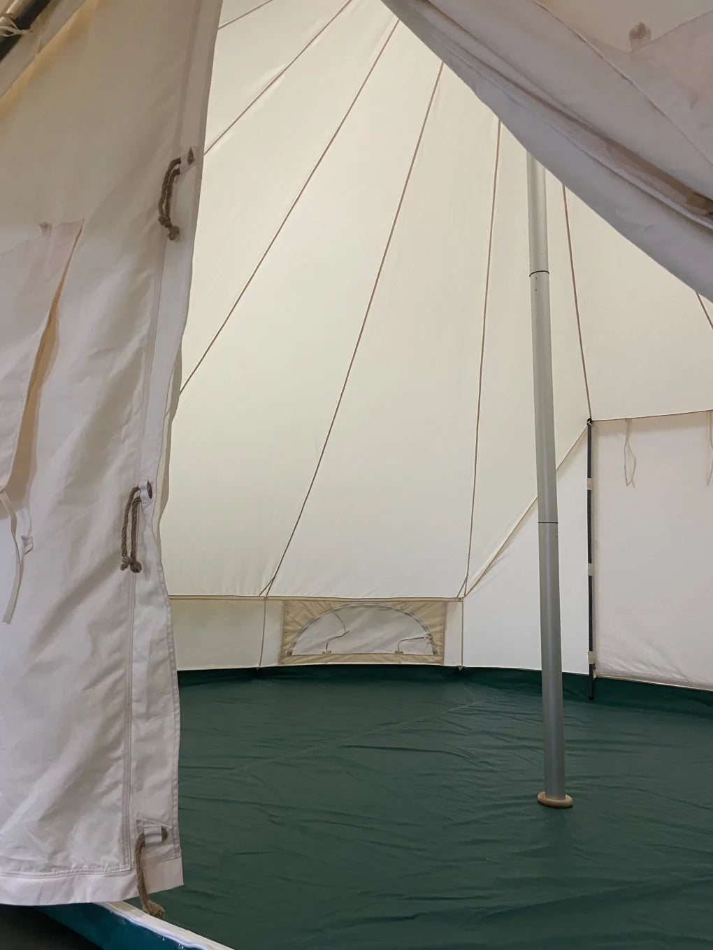 SAM&HAIBEI 19.68x13.1ft Family Camping Bell Tent with 8.53x6.56ft Porch, 4 Seasons Durable Cotton-Polyester Glamping Shelter for Outdoor Adventures & Family Gatherings