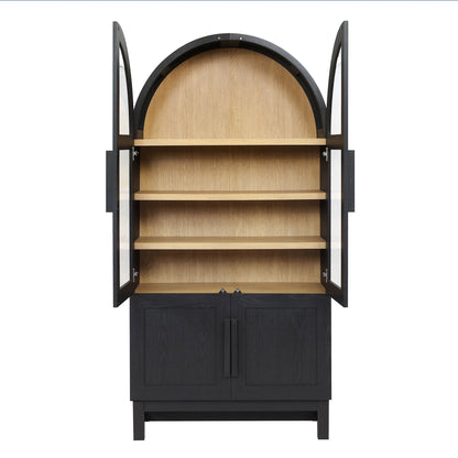 Better Homes & Gardens Juliet Kitchen Rounded Arch Cabinet, Rich Black