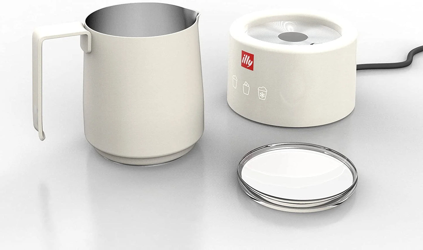 illy Electric Milk Frother- Black & Stainless Steel