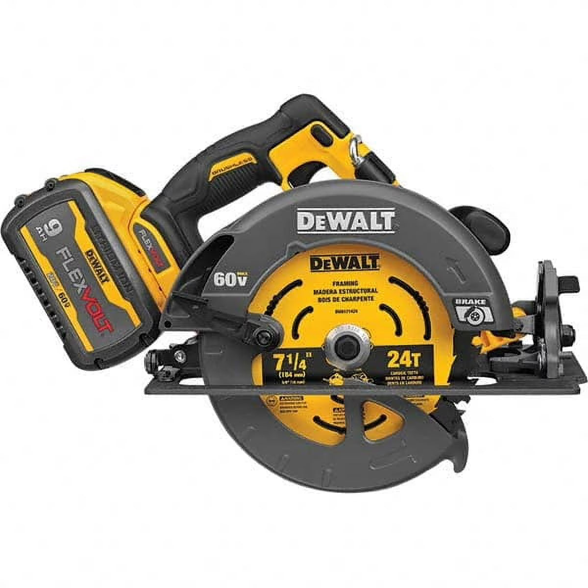 DeWalt FLEXVOLT 60 V 7-1/4 in. Cordless Brushless Circular Saw Kit (Battery & Charger)