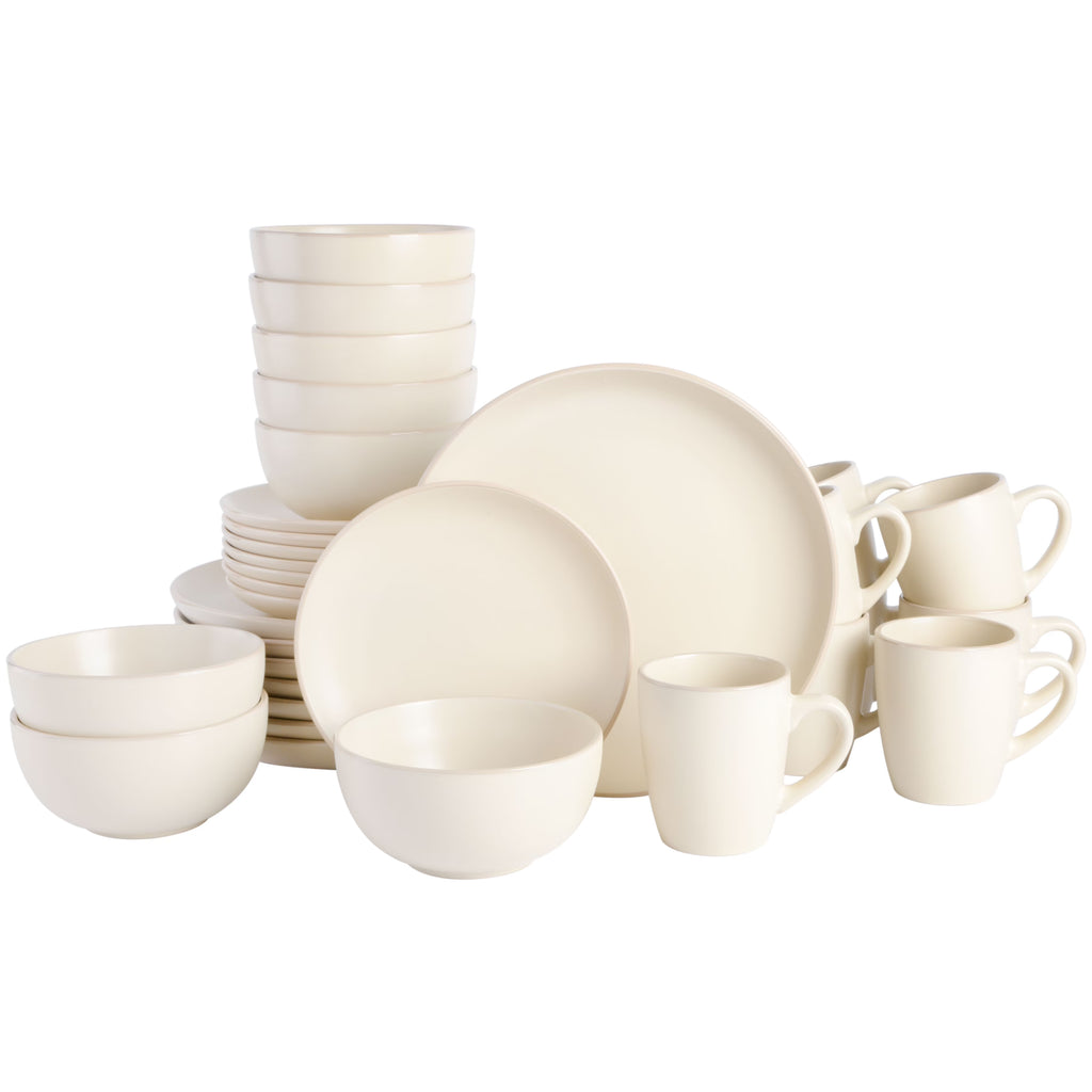 Gibson Home Rockaway 32 Piece Dinnerware Set - Gray