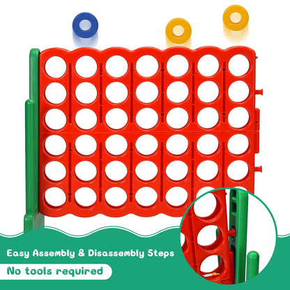 Costway Giant 4 in A Row Jumbo 4-to-Score Game Set W/Storage Carrying Bag for Kids Adult