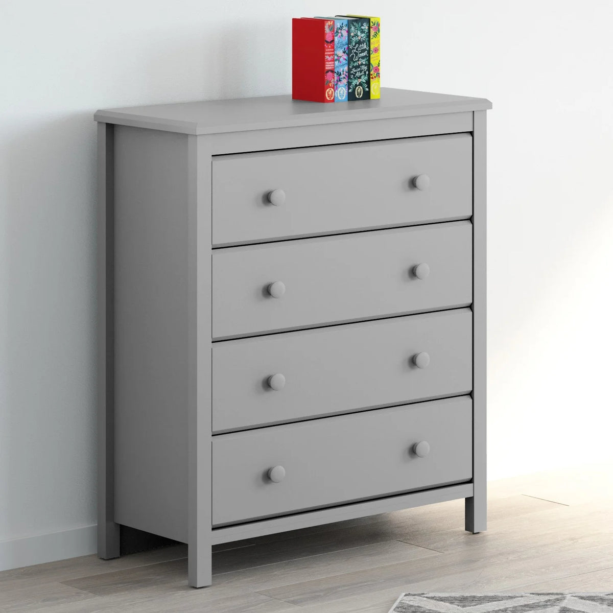 Storkcraft Alpine 4 Drawer Nursery Dresser, White