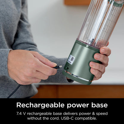 Ninja Blast Portable Blender, Cordless, 18oz. Vessel, Personal Blender for Shakes & Smoothies, BPA Free, Leakproof Lid & Sip Spout, USB-C Rechargeable, Dishwasher Safe Parts, Metallic Purple,