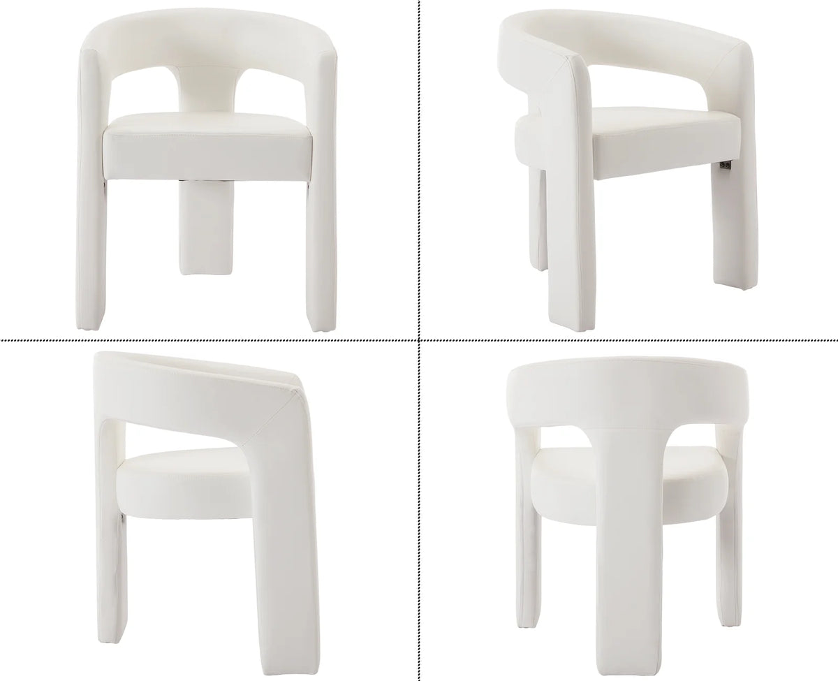 Guyou Modern Sherpa Upholstered Dining Chair, Cute Barrel Side Armchair Kitchen Chair with Armrests and Back for Living Room Dining Room Bedroom, Green