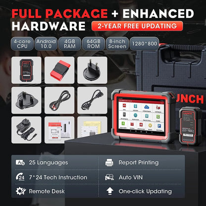 LAUNCH X431 IMMO Elite Key Programming Car Diagnostic Scan Tool with X-PROG3 Key Programmer, ECU Clone/match, CANFD&DOIP, 39+ Services  2 Years Free Update