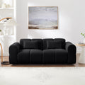 FREEHOMAE 80" Oversized Boucle Sofa Couch,Modern Loveseat,Deep Seat Love Seat,Mid Century Modern Sofa,Cloud Couch for Living Room,Apartment,Office,and Lounge,Black