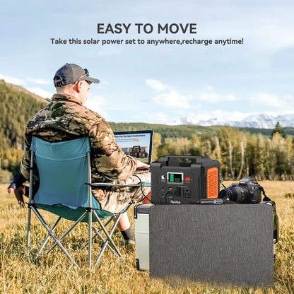 Flashfish 200W Portable Power Station, 40800mAh Solar Generator, Portable Generator for Camping Travel Emergency