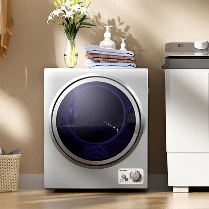 Costway Electric Tumble Compact Laundry Dryer Stainless Steel Wall Mounted 1.5 cu .ft.