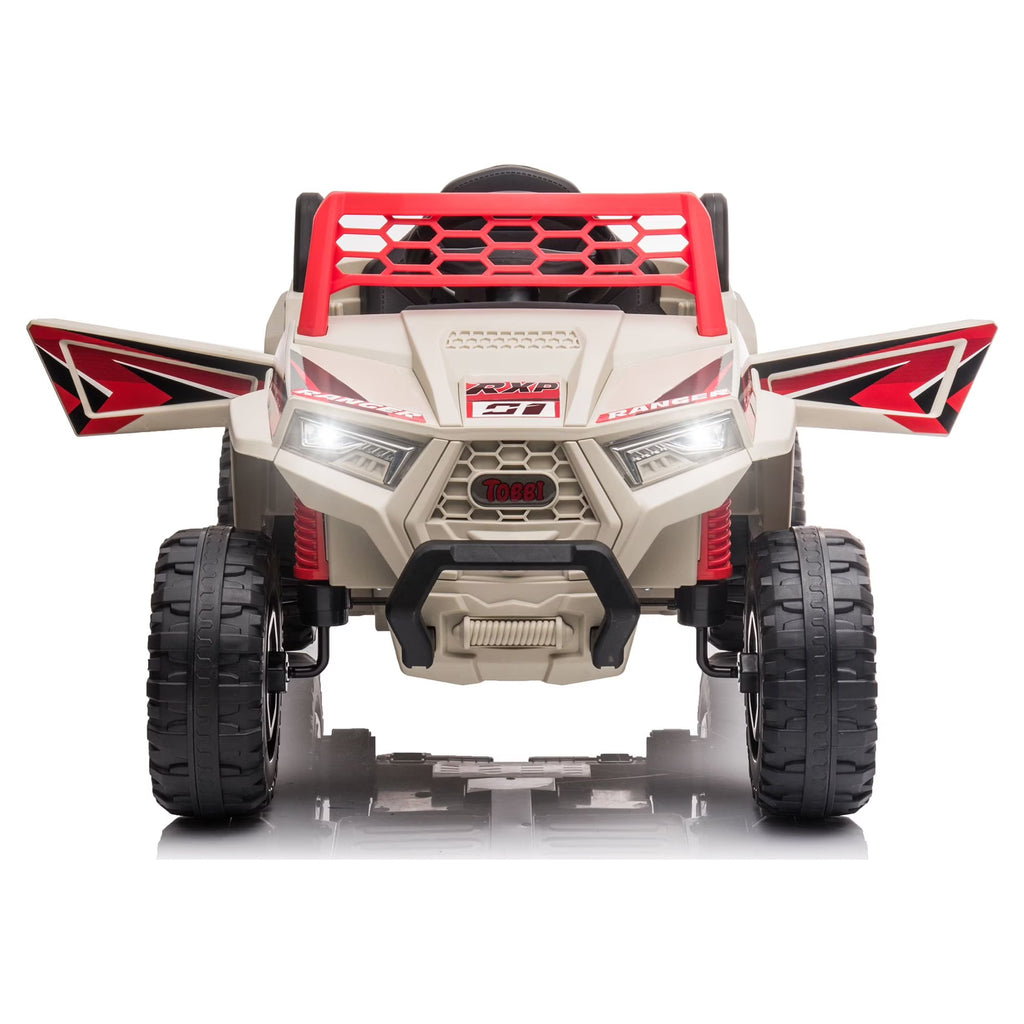 TOBBI 12V Kids Electric off-Road UTV Truck Car Battery Powered Ride on Toys for Girls with LED Headlights, Music, Horn