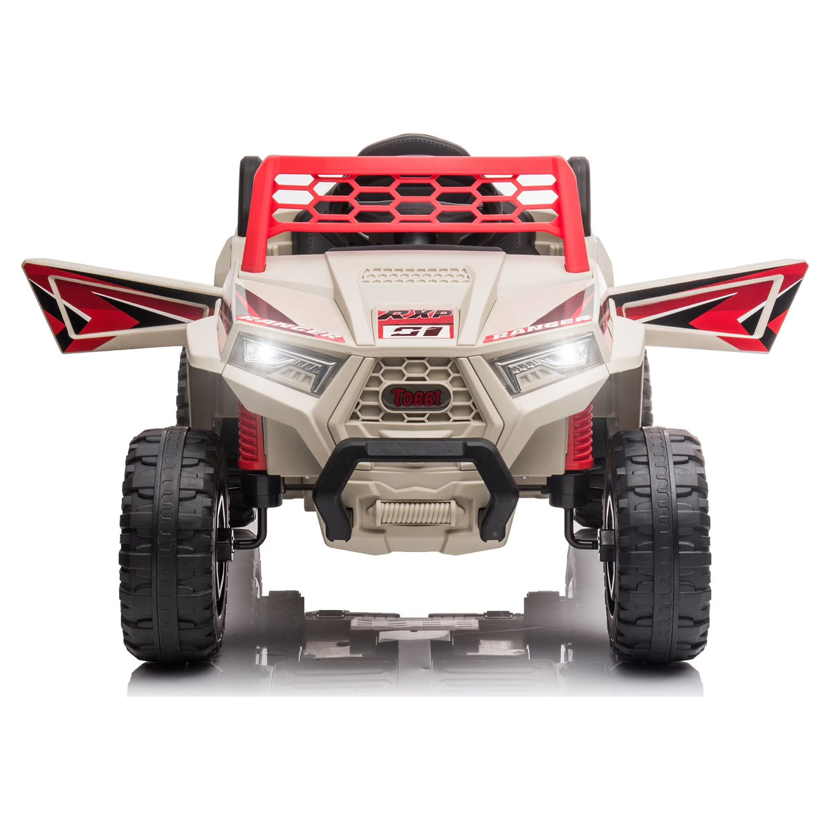 TOBBI 12V Kids Electric off-Road UTV Truck Car Battery Powered Ride on Toys for Girls with LED Headlights, Music, Horn