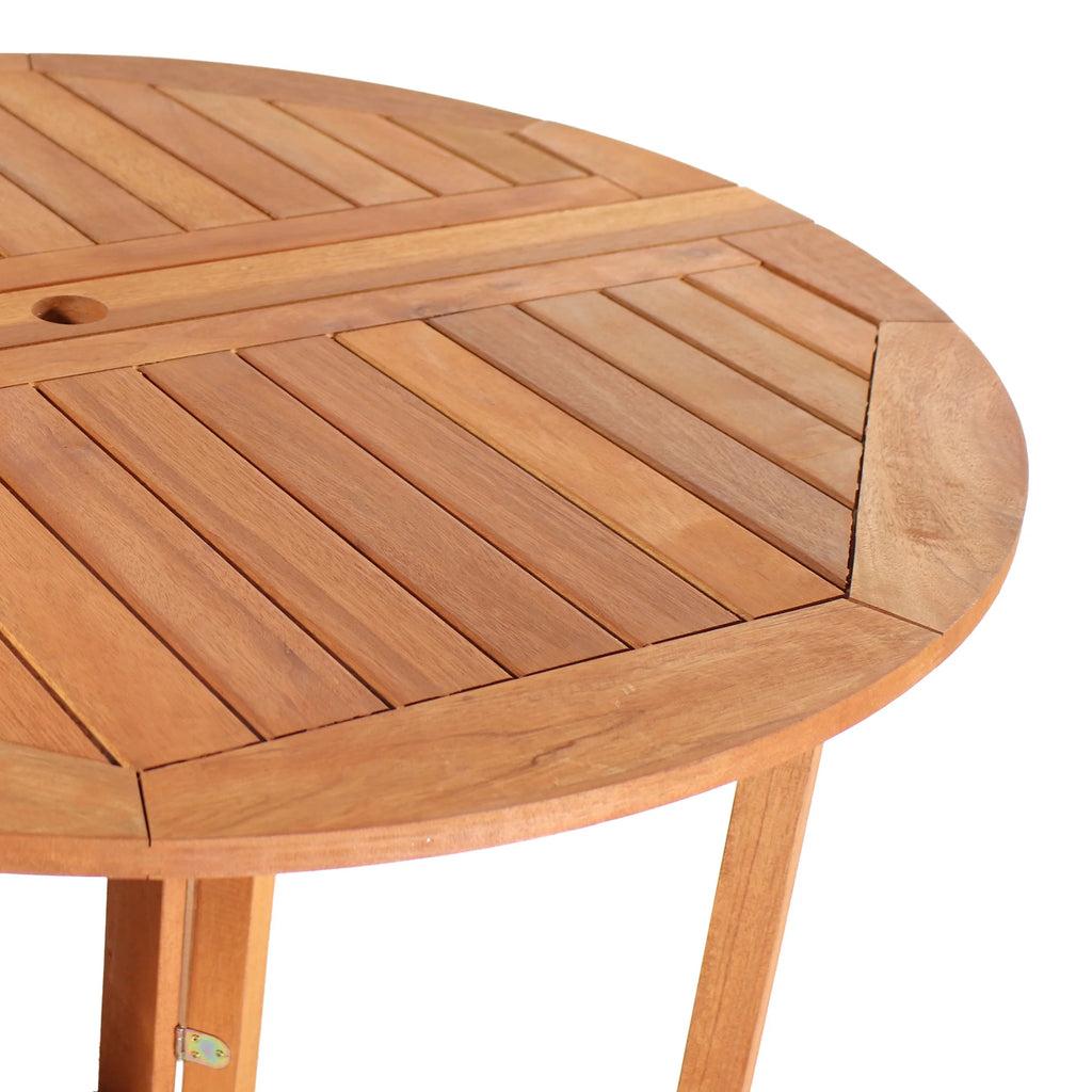 Sunnydaze 47.25" Malaysian Hardwood Gateleg Outdoor Dining Table