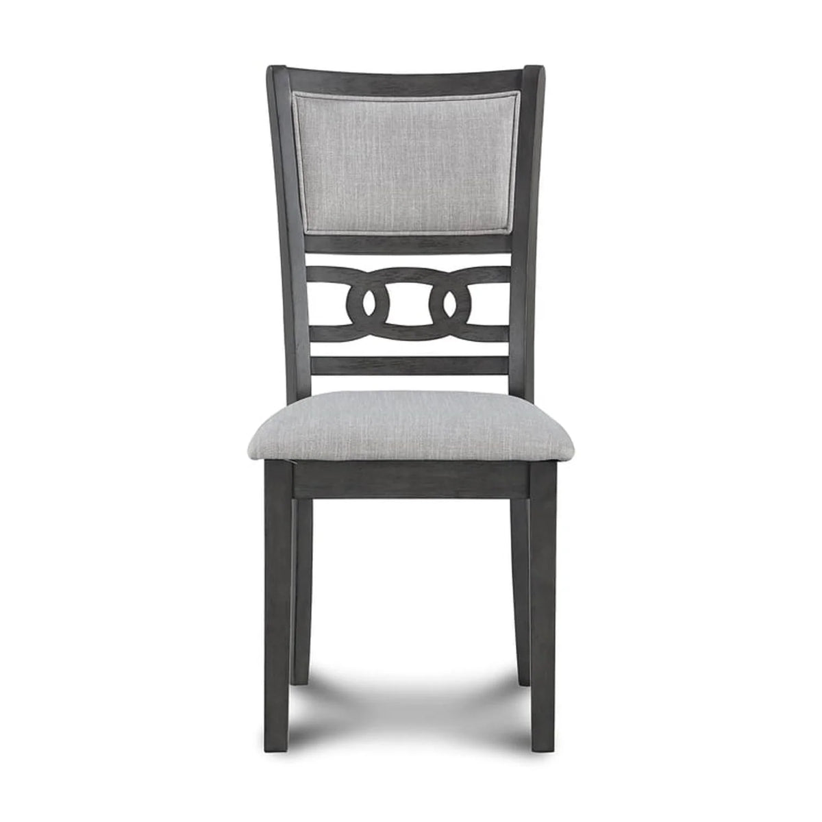 New Classic Gia 3 Piece Contemporary Rubberwood Dining Table Set, Gray