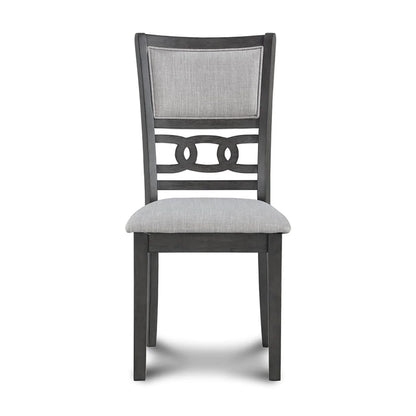 New Classic Gia 3 Piece Contemporary Rubberwood Dining Table Set, Gray