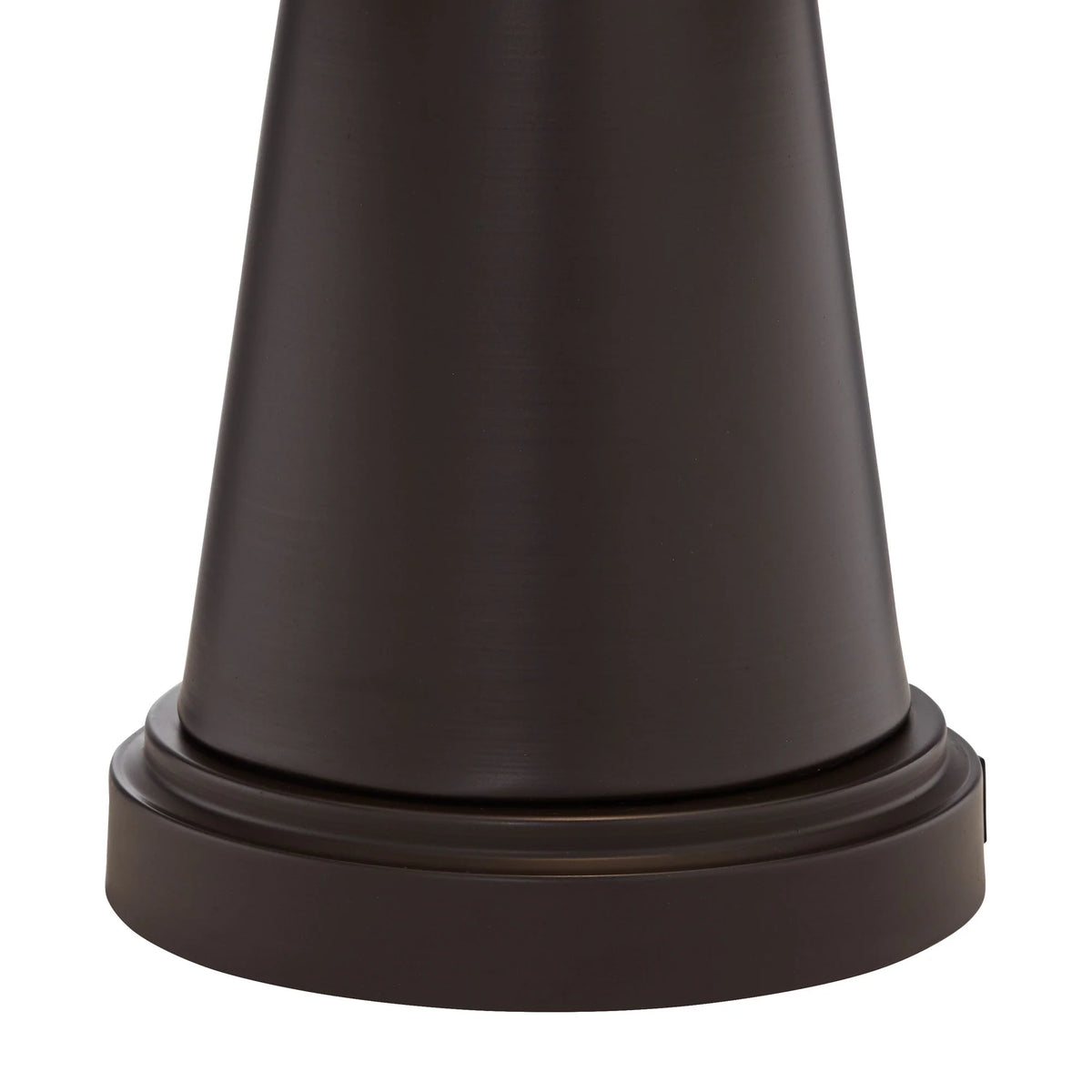 Franklin Iron Works Craig Rustic Farmhouse Accent Table Lamps 23" High Set of 2 Bronze with USB Charging Port Natural Drum Shade for Bedroom Desk