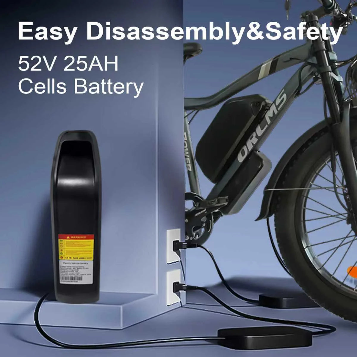 3000W Peak Dual Motor E-Bike, 52V 25AH Battery Elec-tric Bike for Adults, 35MPH Mountain AWD 7-Speed Snow E-Bike with 24" x 4.0 Fat Tire for Mountain Snow Hunting Commuting