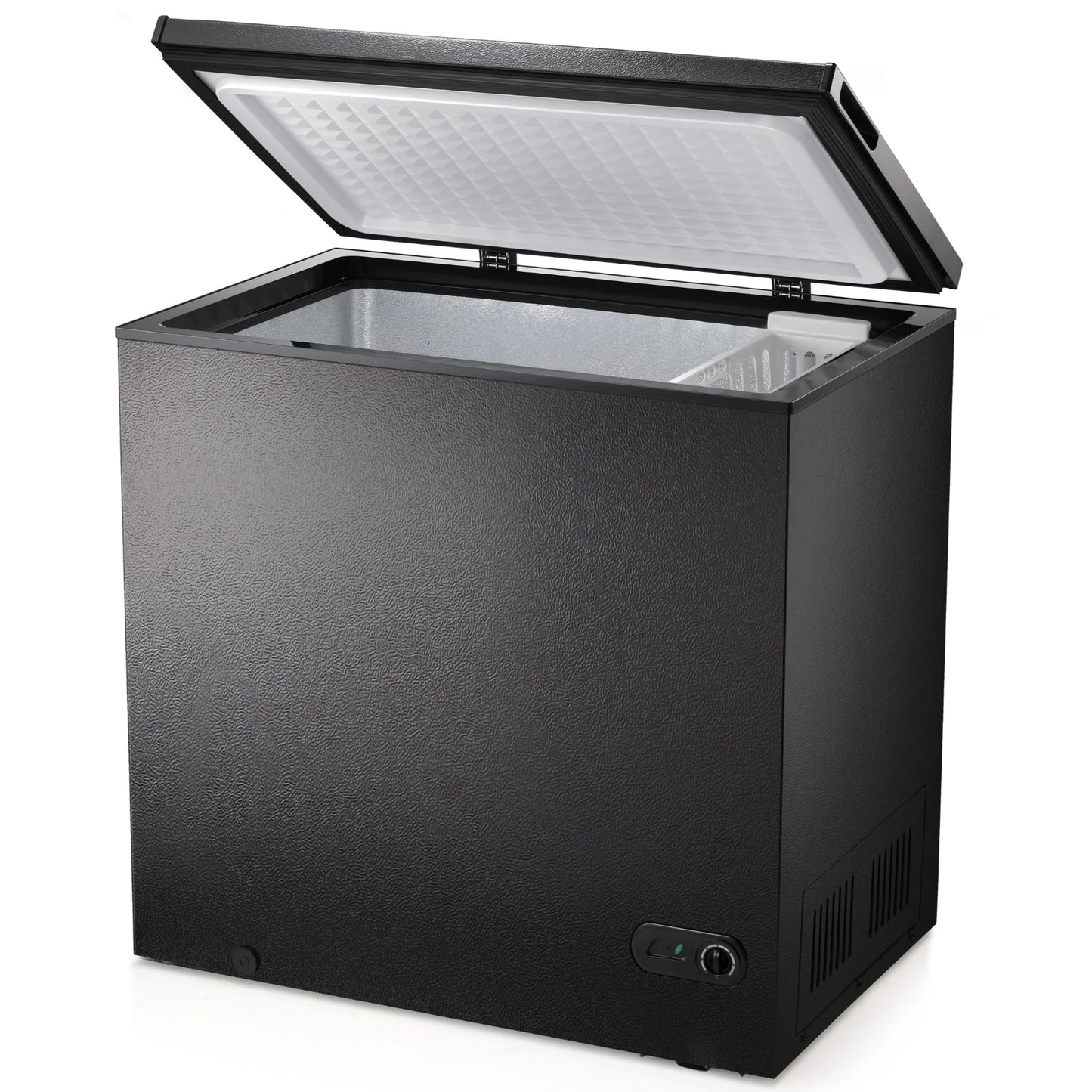 LHRIVER 7.0 cu. ft. Chest Deep Freezer with Adjustable Temperature, Free Standing Top Open Door Compact Freezer with 3 Removable Basket for Kitchen, Home, Bar, Garage, Office