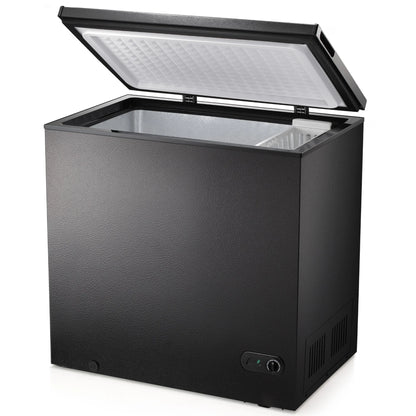 LHRIVER 7.0 cu. ft. Chest Deep Freezer with Adjustable Temperature, Free Standing Top Open Door Compact Freezer with 3 Removable Basket for Kitchen, Home, Bar, Garage, Office
