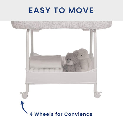Delta Children SmartSleep Auto Glide Bassinet with Bluetooth. Alloy