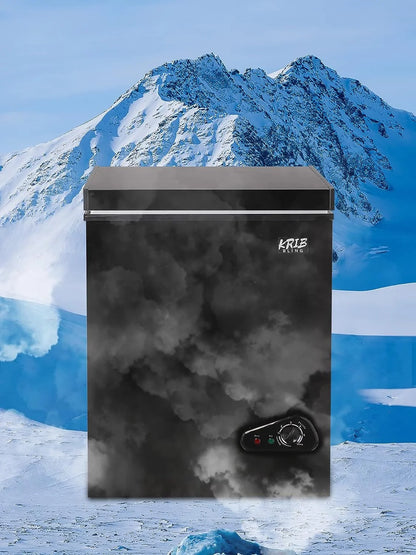 GGTB 3.0 Cu.ft Chest Freezer Top Open Door Compact Freezer with Adjustable Temperature Black