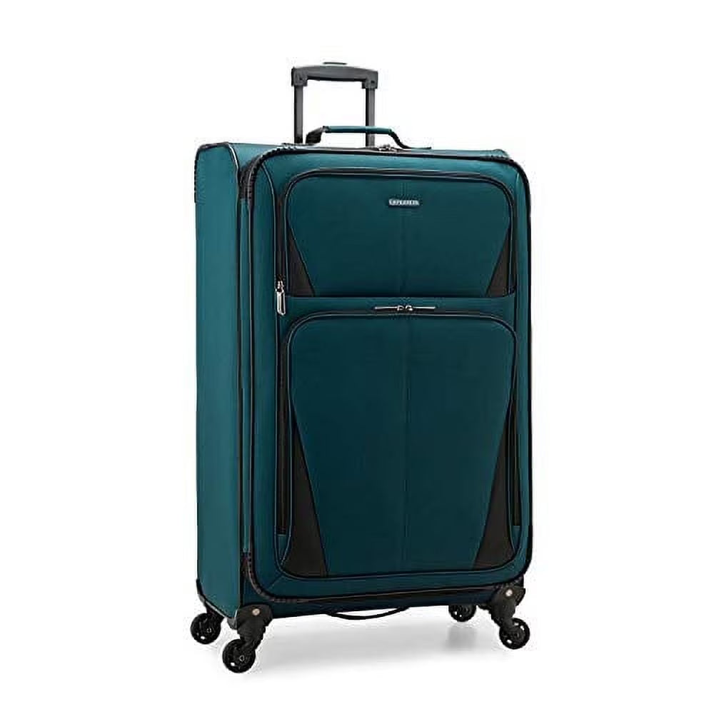 U.S. Traveler Aviron Bay Expandable Softside Luggage with Spinner Wheels, Navy, 31" Checked Large
