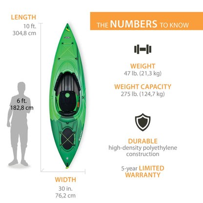 Lifetime Guster 10 Sit-Inside Kayak- Lime Green (90527)