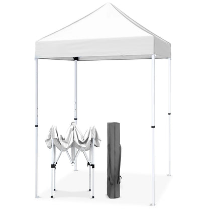 EAGLE PEAK 5x5 Pop Up Canopy Tent Instant Outdoor Canopy Easy Set-up Straight Leg Folding Shelter（Blue）