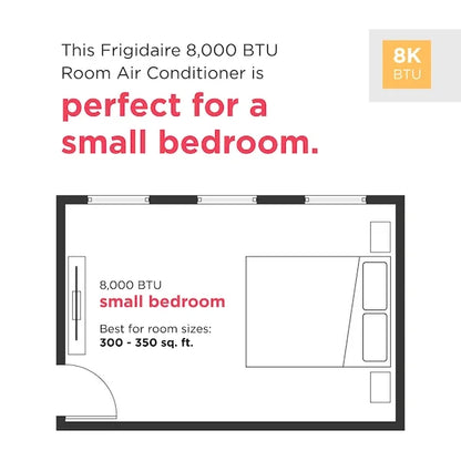 Frigidaire 8,000 BTU Window Room Air Conditioner with Wi-Fi up to 350 sq ft, White